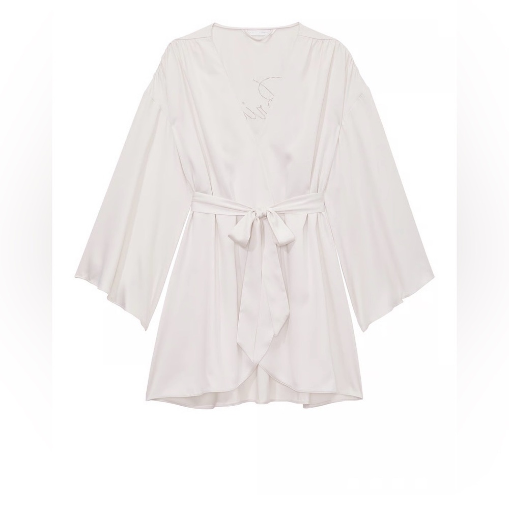 Victoria's Secret Cream Satin Bride robe - Picture 3 of 8